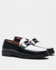 ASOS DESIGN ASOS DESIGN penny loafers in textured black and white leather - 2