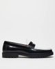ASOS DESIGN ASOS DESIGN penny loafers in textured black and white leather - 3