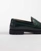 ASOS DESIGN ASOS DESIGN penny loafers in textured bottle green leather - 4