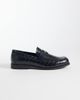 ASOS DESIGN ASOS DESIGN penny loafers with coin detailing in black croc - 1