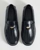 ASOS DESIGN ASOS DESIGN penny loafers with coin detailing in black croc - 2