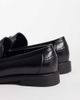 ASOS DESIGN ASOS DESIGN penny loafers with fringe and coin detail in black - 3