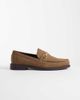 ASOS DESIGN ASOS DESIGN penny loafers with gold snaffle in taupe-Brown - 1
