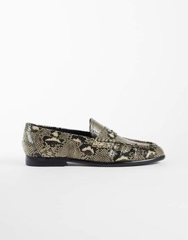 ASOS DESIGN ASOS DESIGN penny loafers with ruching in faux snake-Multi