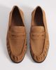 ASOS DESIGN ASOS DESIGN penny loafers with ruching in tan suede-Brown - 1