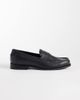 ASOS DESIGN ASOS DESIGN penny loafers with snaffle and contrast stitching in black saffiano - 1