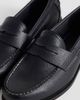 ASOS DESIGN ASOS DESIGN penny loafers with snaffle and contrast stitching in black saffiano - 3