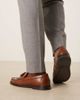 ASOS DESIGN ASOS DESIGN penny loafers with tassels in tan leather-Brown - 2