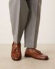 ASOS DESIGN ASOS DESIGN penny loafers with tassels in tan leather-Brown - 4