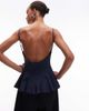 ASOS DESIGN ASOS DESIGN peplum structured cinch top in navy - 4