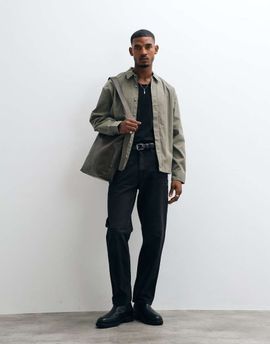 ASOS DESIGN ASOS DESIGN performance fabric oversized shirt in khaki green
