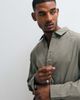 ASOS DESIGN ASOS DESIGN performance fabric oversized shirt in khaki green - 3