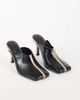 ASOS DESIGN ASOS DESIGN Perla square toe high heeled mules in black and beige - 1