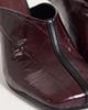 ASOS DESIGN ASOS DESIGN Perla square toe high heeled mules in burgundy and black-RED - 3