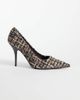 ASOS DESIGN ASOS DESIGN Perth pointed stiletto high heeled pumps in brown bouclé-Multi - 1