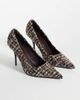 ASOS DESIGN ASOS DESIGN Perth pointed stiletto high heeled pumps in brown bouclé-Multi - 2