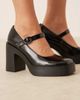 ASOS DESIGN ASOS DESIGN Peso platform Mary Jane high heel shoes in black - 2