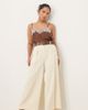 ASOS DESIGN ASOS DESIGN Petite tailored ankle grazer pants with PU belt in cream-No color - 1