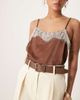 ASOS DESIGN ASOS DESIGN Petite tailored ankle grazer pants with PU belt in cream-No color - 2