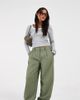 ASOS DESIGN ASOS DESIGN Petite tailored arch barrel pants in khaki-Green - 1
