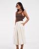 ASOS DESIGN ASOS DESIGN Petite Tailored high waist culotte with linen in natural-NEUTRAL - 1
