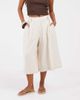 ASOS DESIGN ASOS DESIGN Petite Tailored high waist culotte with linen in natural-NEUTRAL - 2