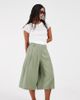 ASOS DESIGN ASOS DESIGN Petite Tailored high waist culottes with linen in khaki-Green - 1