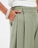 ASOS DESIGN ASOS DESIGN Petite Tailored high waist culottes with linen in khaki-Green - 4