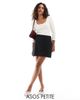 ASOS DESIGN ASOS DESIGN Petite tailored mini skirt with splits in black - 2