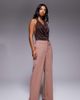 ASOS DESIGN ASOS DESIGN Petite tailored slim straight pants in mocha - 1