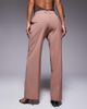 ASOS DESIGN ASOS DESIGN Petite tailored slim straight pants in mocha - 3