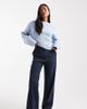 ASOS DESIGN ASOS DESIGN Petite tailored slim straight pants in navy - 1