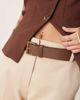 ASOS DESIGN ASOS DESIGN Petite tailored slim straight pants with belt in stone-No color - 2