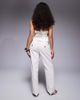 ASOS DESIGN ASOS DESIGN Petite tailored straight leg pants with pleat detail in cream stripe-Multi - 4