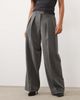 ASOS DESIGN ASOS DESIGN Petite tailored wide leg pants with pleat detail in charcoal-Gray - 3