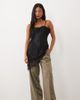 ASOS DESIGN ASOS DESIGN Petite tailored wide leg pants with pleat detail in olive heather-Green - 1