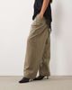 ASOS DESIGN ASOS DESIGN Petite tailored wide leg pants with pleat detail in olive heather-Green - 3