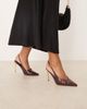 ASOS DESIGN ASOS DESIGN Phoenix slingback electroplated high heel shoes in burgundy-Red - 1