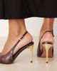 ASOS DESIGN ASOS DESIGN Phoenix slingback electroplated high heel shoes in burgundy-Red - 2