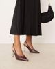 ASOS DESIGN ASOS DESIGN Phoenix slingback electroplated high heel shoes in burgundy-Red - 3