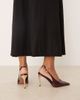 ASOS DESIGN ASOS DESIGN Phoenix slingback electroplated high heel shoes in burgundy-Red - 4