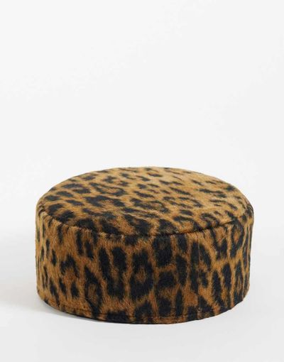 ASOS DESIGN ASOS DESIGN pillbox hat in leopard print-Multi