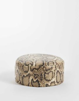 ASOS DESIGN ASOS DESIGN pillbox hat in natural snake print-Multi