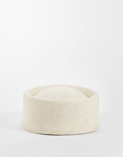 ASOS DESIGN ASOS DESIGN pillbox hat in off white