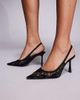 ASOS DESIGN ASOS DESIGN Piper slingback high heel shoes in black lace - 1