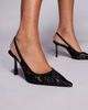 ASOS DESIGN ASOS DESIGN Piper slingback high heel shoes in black lace - 3