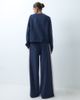ASOS DESIGN ASOS DESIGN pique sporty panel sweatpants in blue and cream-Navy - 2