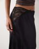 ASOS DESIGN ASOS DESIGN placed lace bias midi skirt-Black - 4