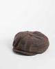 ASOS DESIGN ASOS DESIGN plaid baker boy cap in brown - 1