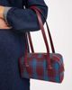 ASOS DESIGN ASOS DESIGN plaid boxy shoulder bag in burgundy-Blue - 3